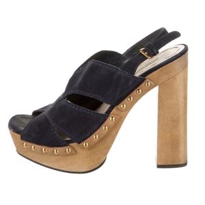 MIU MIU Suede Platform Sandals